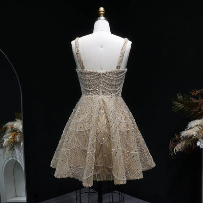 Luxury Trendy Sequin Short Cocktail Party Evening Dress SS649