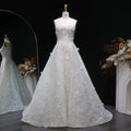 Vibrant Strapless Sequins 3D Floral Ball Gown Wedding Dress SW631
