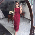 Elegant Beaded Light Blue Midi Evening Dress with Feathers SS499