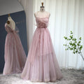 Luxury Beaded Lilac Floral A-Line Evening Dress SS236L
