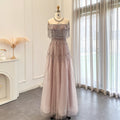 Luxury Tassel Dusk Heavy Beaded A-Line Evening Dresses SS061