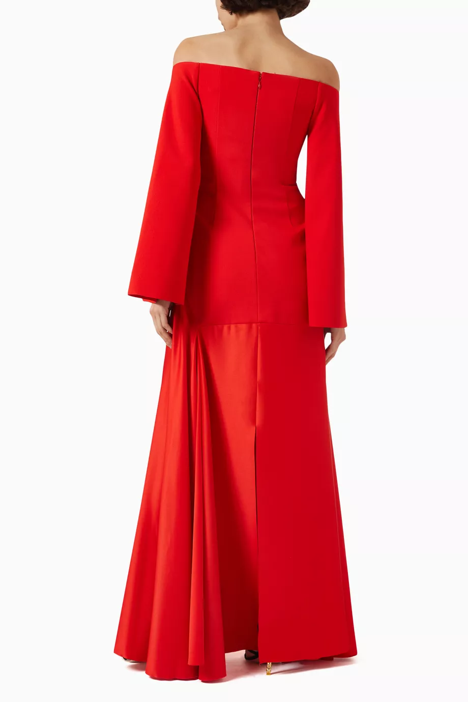 Elegant Pink Off Shoulder A-Line Evening Dress SF095