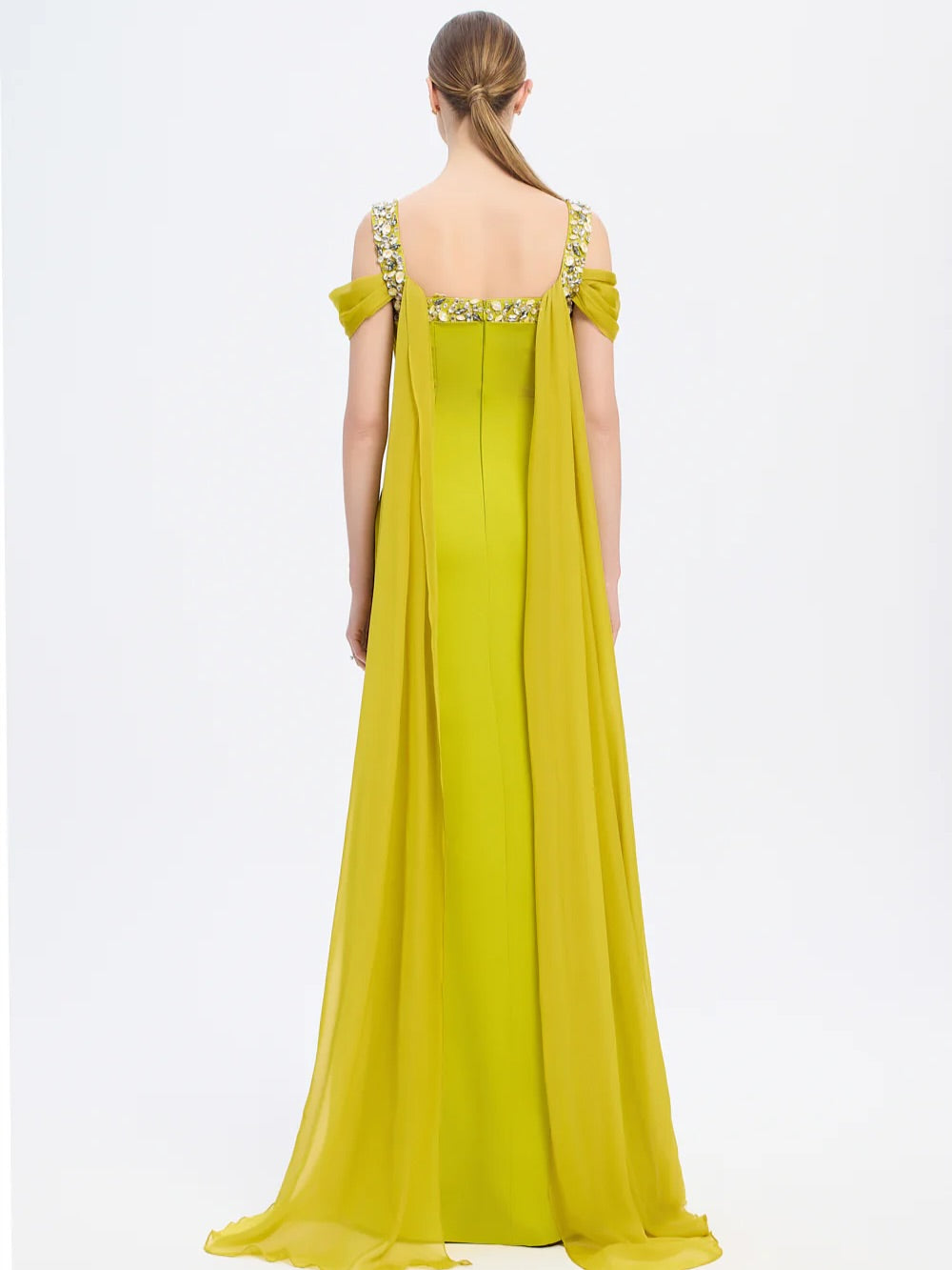 Luxury Light Pink Crystal Embellished Strap Fitted Evening Dress SF402