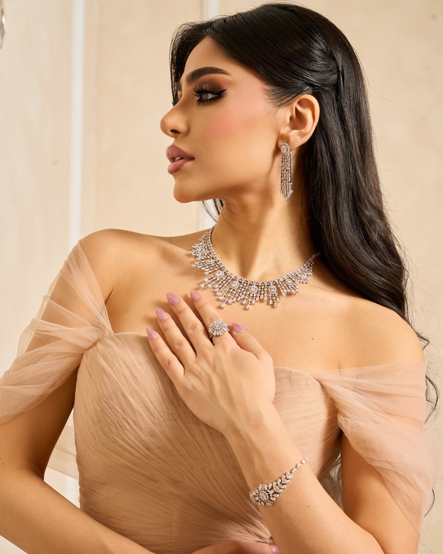 Elegant Pink Mermaid Evening Dress with 3D Floral SF176